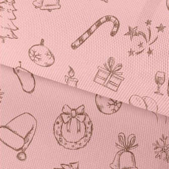 Vintage Hand Drawn Christmas Waterproof Oxford