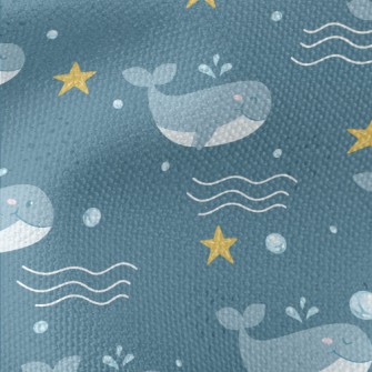 Cute Cartoon Whale Waterproof Canvas