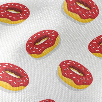 Red Frosted Donut Waterproof Canvas