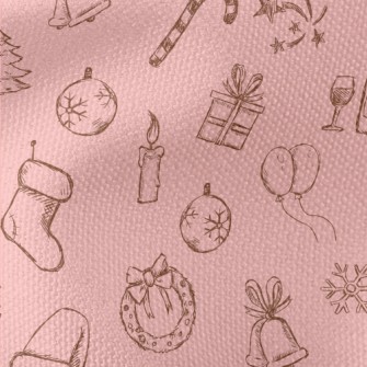 Vintage Hand Drawn Christmas Waterproof Canvas