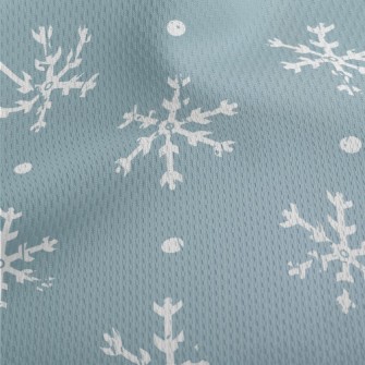 Broken White Snowflakes Athletic Mesh Flat Back