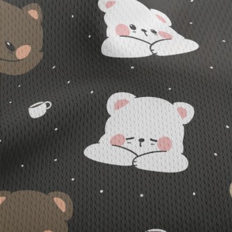 Cute Little Bear Sleeping Athletic Mesh Flat Back