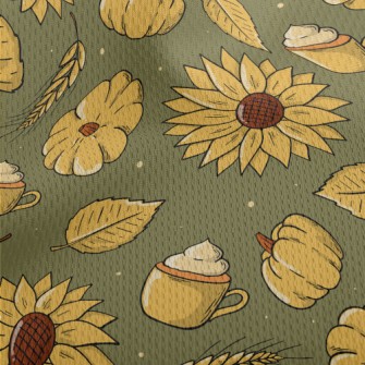 Hand Drawn Autumn Thanksgiving Athletic Mesh Flat Back