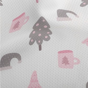 Christmas Cute Doodles Athletic Mesh Flat Back