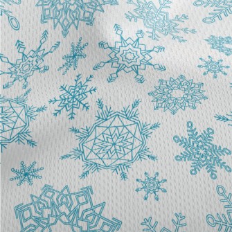 Various Snowflake Patterns Athletic Mesh Flat Back