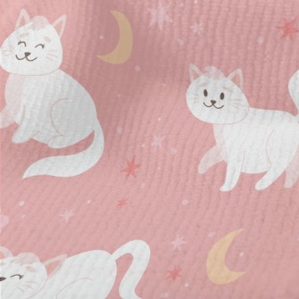 Cartoon Elegant White Cat Terry