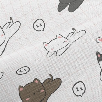 Cute Nap Cat Performance Linen