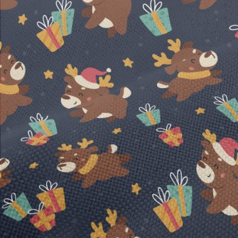 Playful Christmas Elk Performance Linen