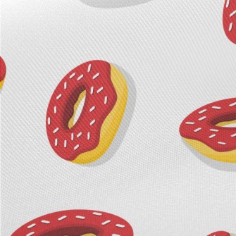 Red Frosted Donut Twill