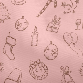 Vintage Hand Drawn Christmas Dobby