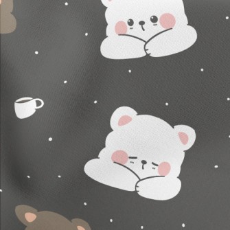 Cute Little Bear Sleeping Stretch Ponte