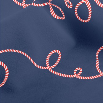 Curved Christmas Candy Micro Fleece