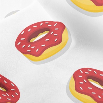 Red Frosted Donut Micro Fleece