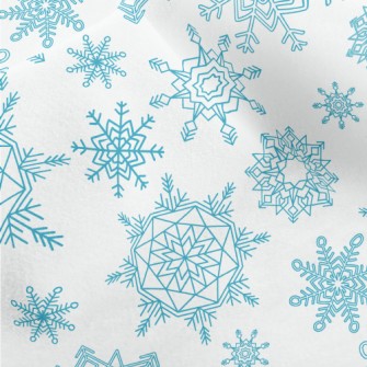 Various Snowflake Patterns Micro Fleece
