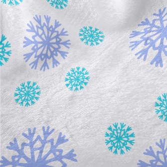 Two-color Beautiful Snowflakes Minky