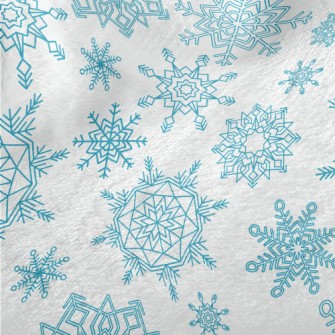 Various Snowflake Patterns Minky
