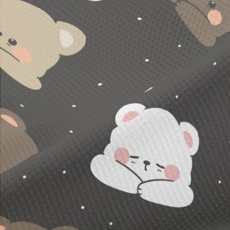 Cute Little Bear Sleeping Piqué