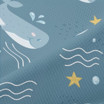 Cute Cartoon Whale Piqué