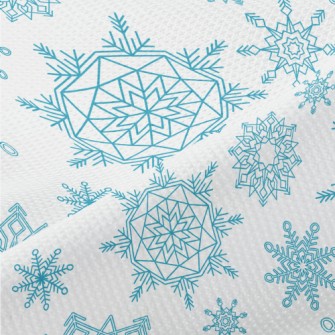 Various Snowflake Patterns Piqué