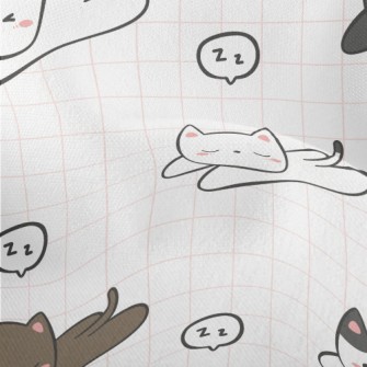 Cute Nap Cat Lightweight Performance Linen