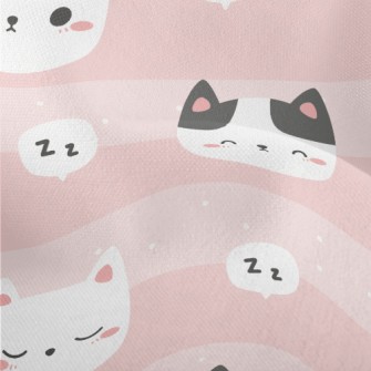 Cute Wink Cat Lightweight Performance Linen