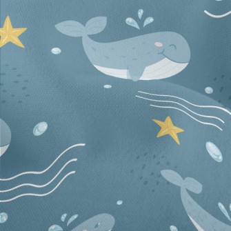 Cute Cartoon Whale Lightweight Performance Linen