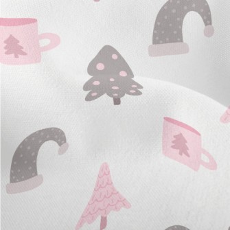 Christmas Cute Doodles Lightweight Performance Linen