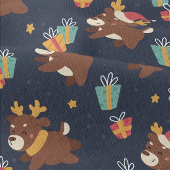 Playful Christmas Elk Modern Jersey