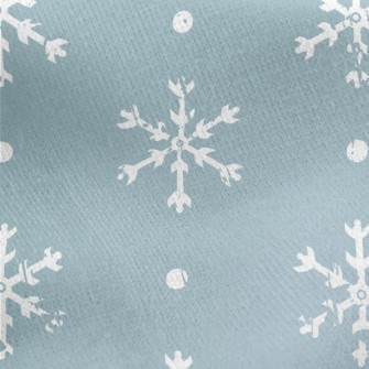 Broken White Snowflakes Jersey Backed Fleece