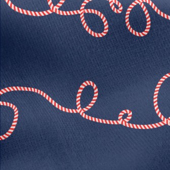 Curved Christmas Candy Jersey Backed Fleece