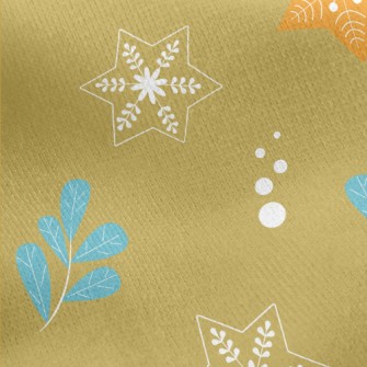 Star Snowflake Jersey Backed Fleece