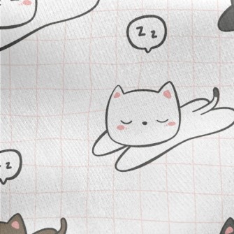 Cute Nap Cat Jersey Backed Fleece