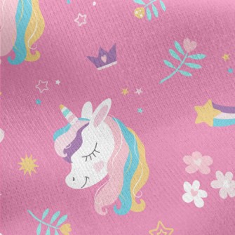 White Unicorn Jersey Backed Fleece