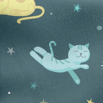 Cat Sleeping Time Jersey Backed Fleece