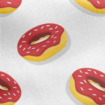 Red Frosted Donut Jersey Backed Fleece