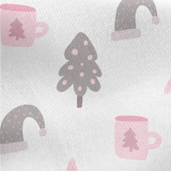 Christmas Cute Doodles Jersey Backed Fleece