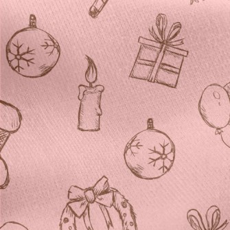 Vintage Hand Drawn Christmas Jersey Backed Fleece