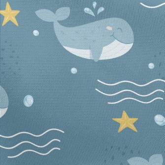 Cute Cartoon Whale Pongee