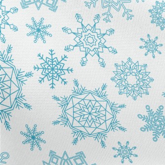 Various Snowflake Patterns Pongee