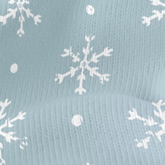 Broken White Snowflakes Stretch Jersey