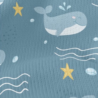 Cute Cartoon Whale Stretch Jersey