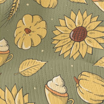 Hand Drawn Autumn Thanksgiving Stretch Jersey