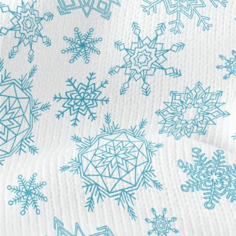 Various Snowflake Patterns Stretch Jersey