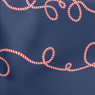 Curved Christmas Candy Lightweight Cotton Poplin