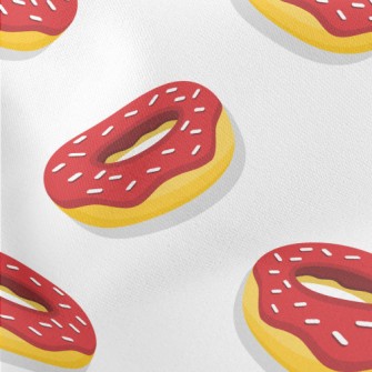 Red Frosted Donut Lightweight Cotton Poplin