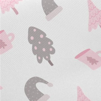 Christmas Cute Doodles Midweight Cotton Poplin
