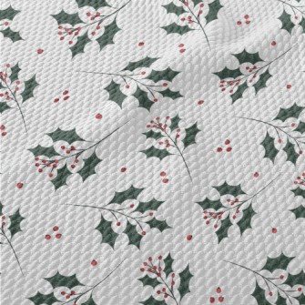 Eastern Blue Twigs And Berries Birdseye Piqué