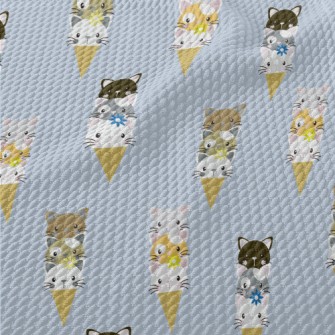 Cat Ice Cream Cone Birdseye Piqué