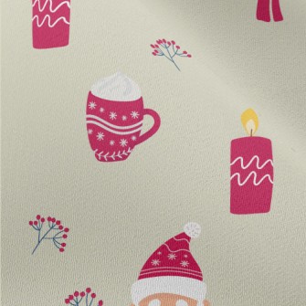 Cute Santa Claus Doodle Chiffon