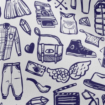 Trendy Fashion Doodles Chiffon